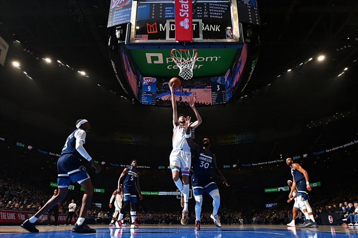 霍姆格伦全面爆发助雷霆豪取8连胜 森林狼惨遭逆