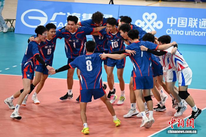 黑龙江男排在第十五届全运会男子U18组排球1／